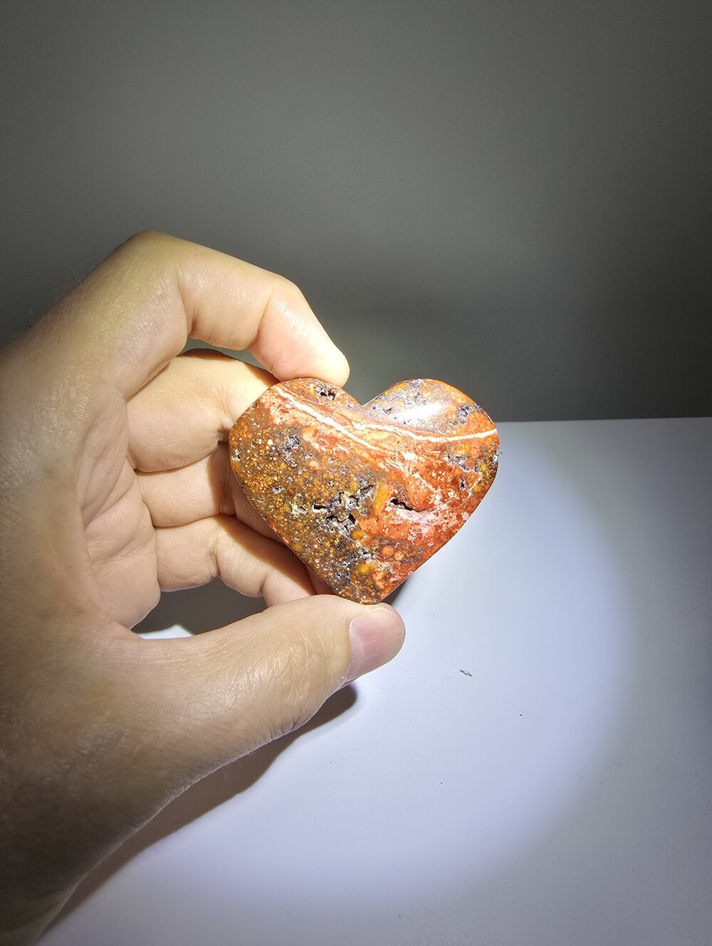 Ocean Jasper Crystal Heart #K
